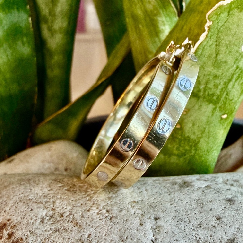 14 karat gold earrings - Picture 4 of 6